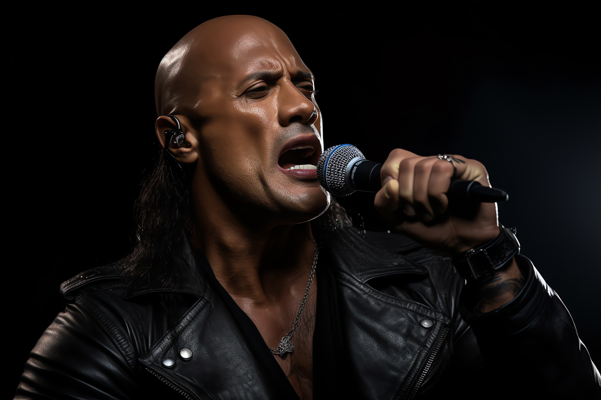 Dwayne Johnson, action movie star, entertainment industry, muscular build, Hollywood charisma, HD Desktop Image