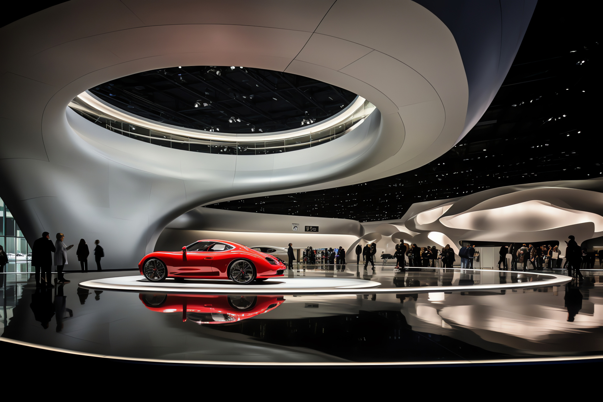 Porsche Museum visit, Zuffenhausen district, Iconic sports cars, Automotive design evolution, German auto heritage, HD Desktop Image