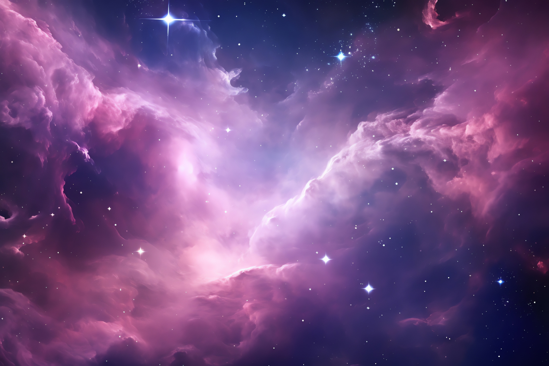 Hues of cosmos, Pink radiance, Celestial expanse, Galaxies beyond, Star-gazer's dream, HD Desktop Image