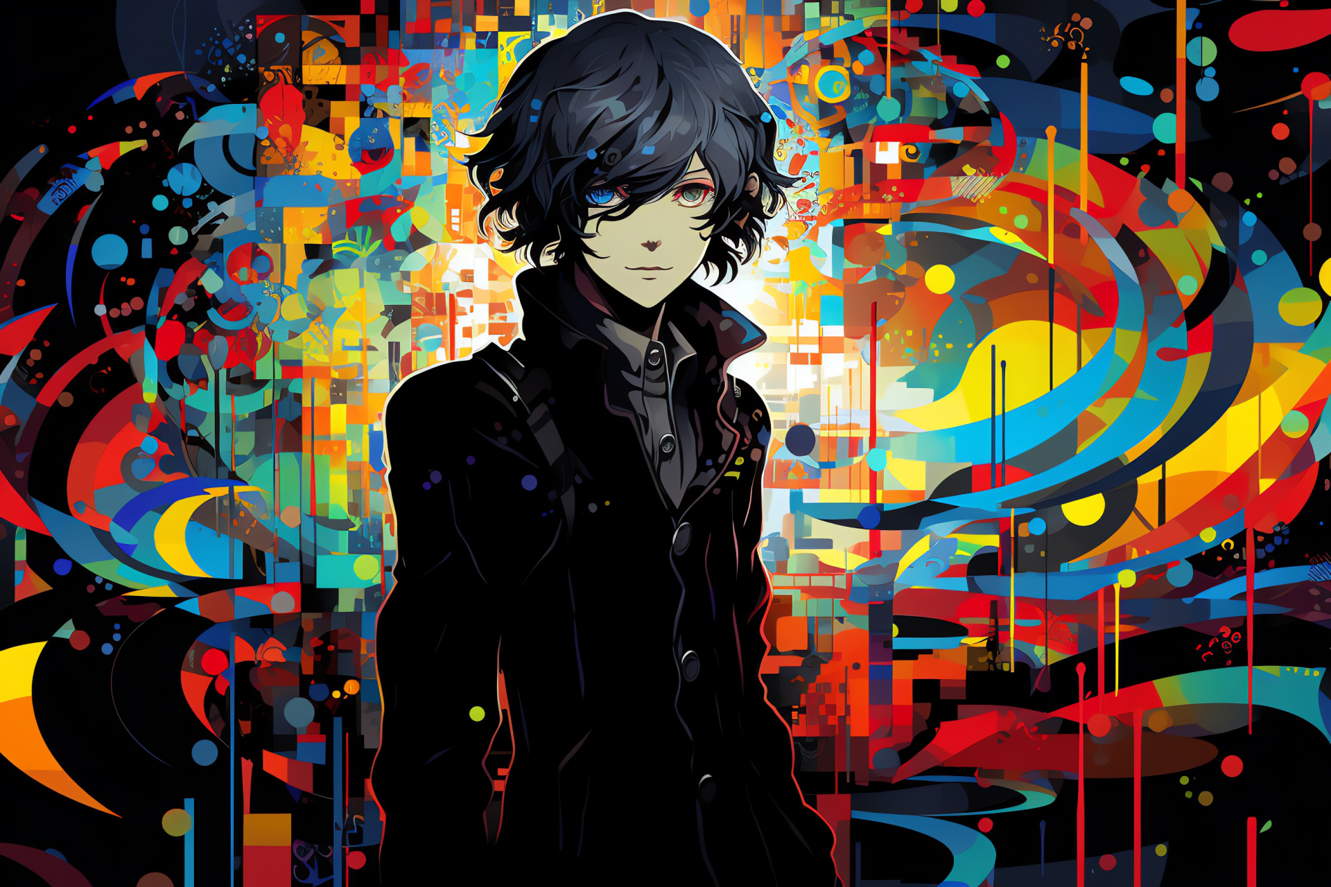 Detective Naoto Shirogane, Persona 4 HD graphics, Cyan coiffure, Slate oculars, Investigative prop, HD Desktop Image