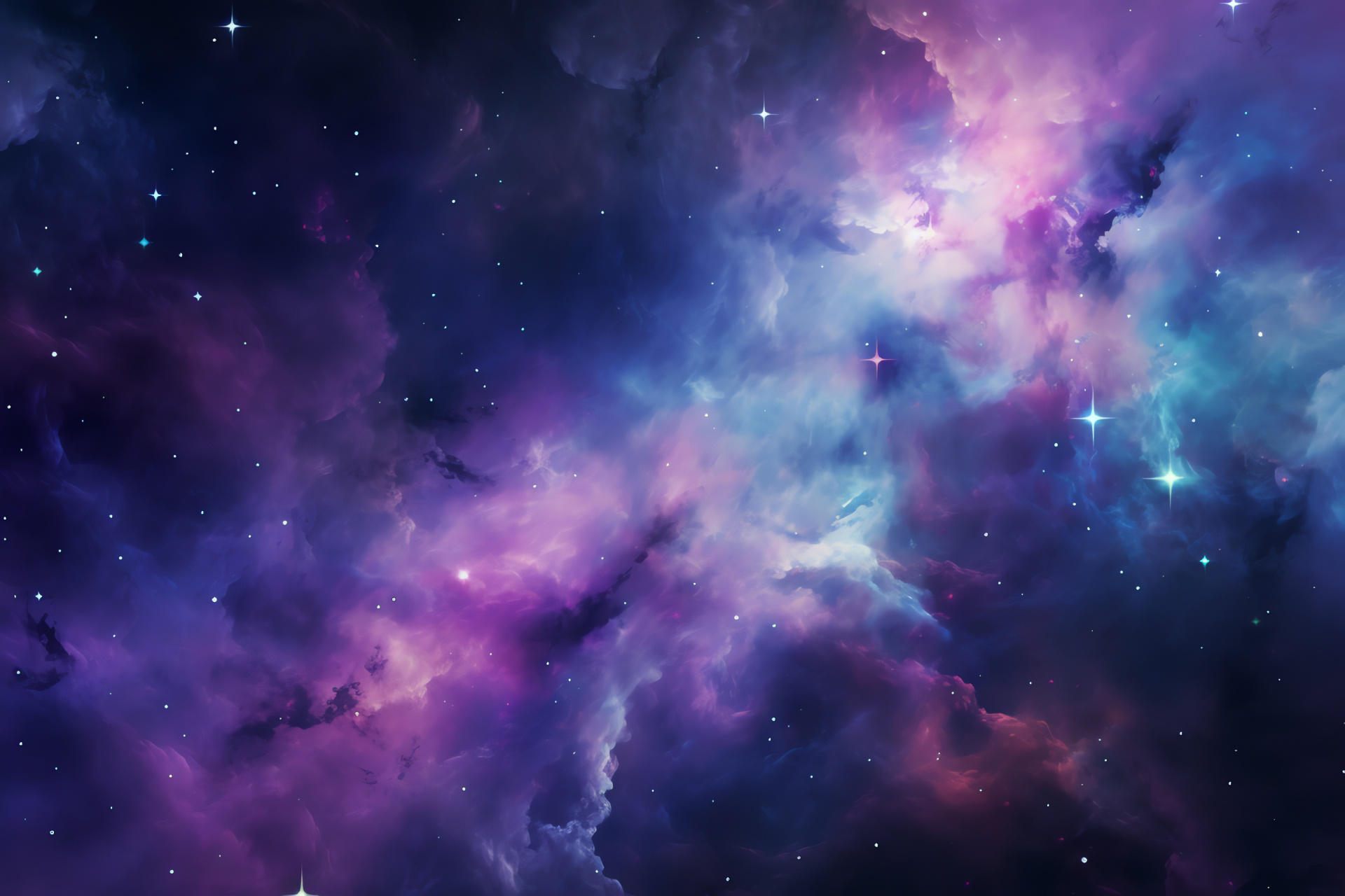 Nebula, Cosmic spectacle, Purple hues, Interstellar phenomenon, Star formation, HD Desktop Wallpaper