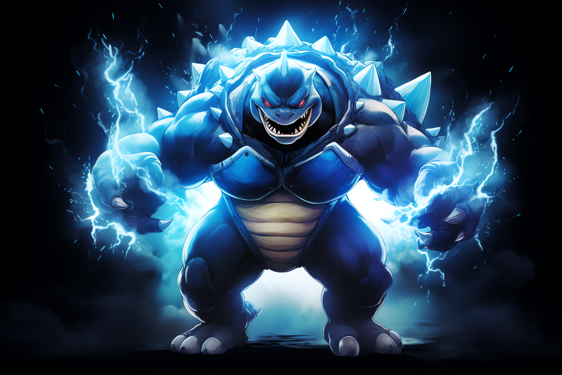 Sturdy Blastoise, Kanto water guardian, Blastoise's blue eyes, Shell Smash move, Torrent ability, HD Desktop Wallpaper