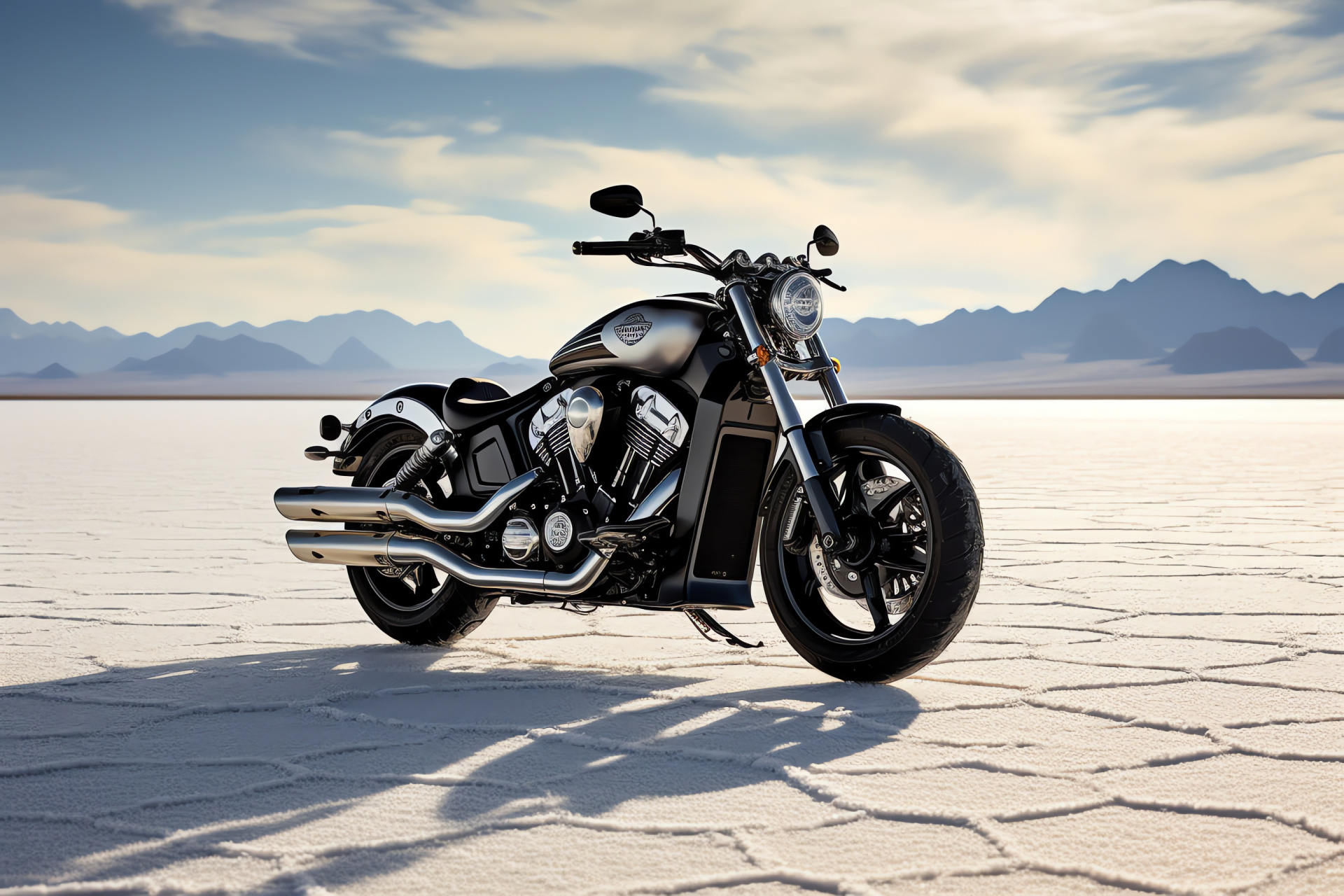 Victory Judge motorcycle, Salt flats racing, High-speed performance, American-made motorcycle, Sleek design, HD Desktop Image