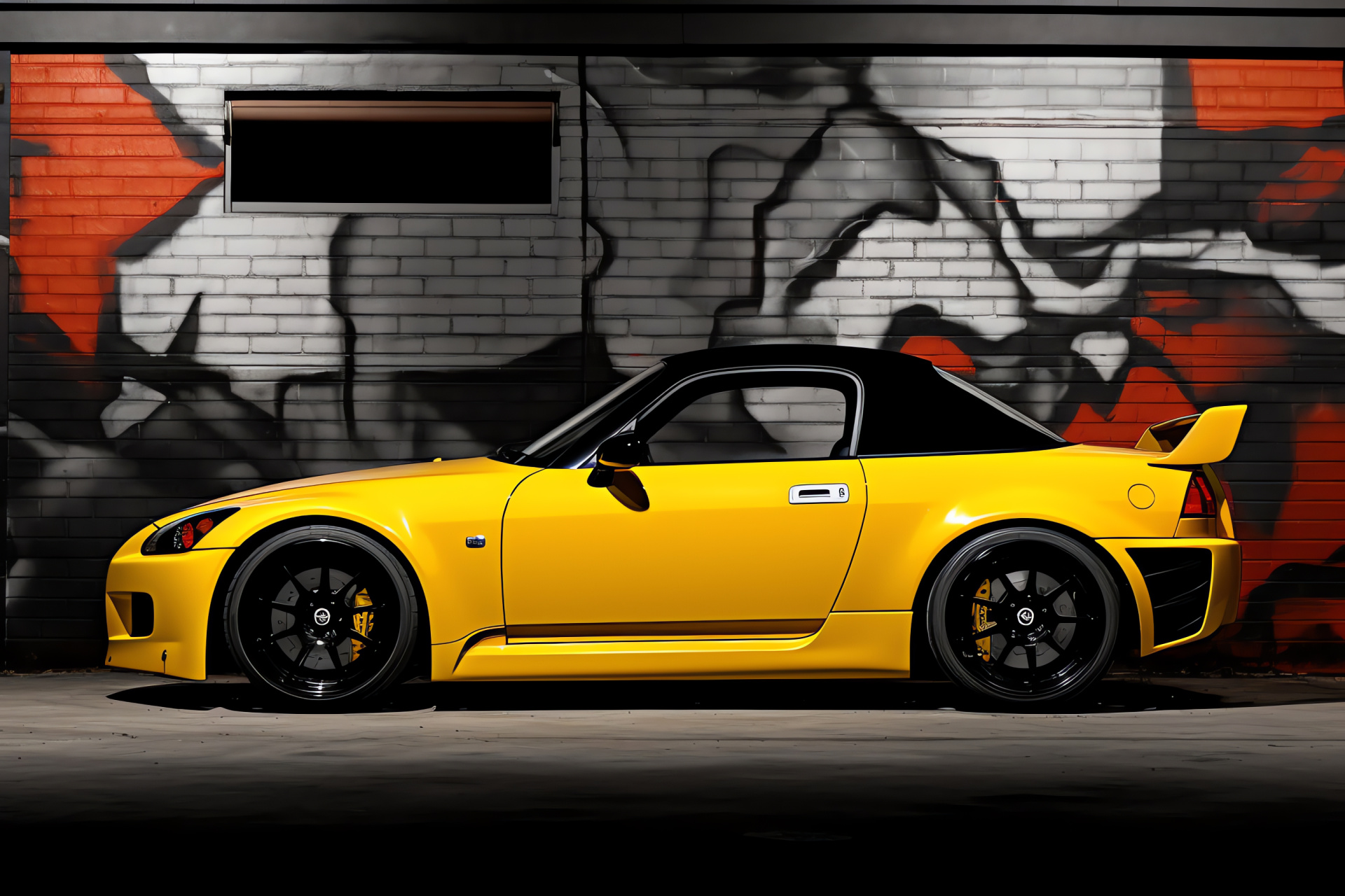 S2000 Honda, AP2 version, Lateral attitude, Trio-toned scene, Metallic effects, HD Desktop Image