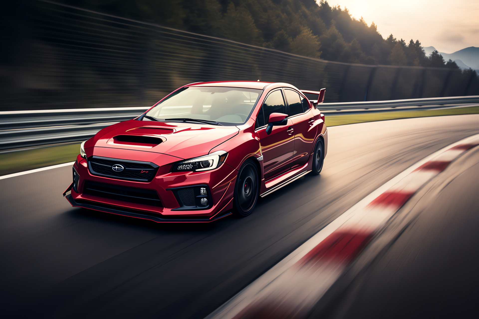 Subaru WRX STI RA NBR Special, competitive race presence, performance-optimized downforce, track-tuned excellence, racing heritage, HD Desktop Wallpaper