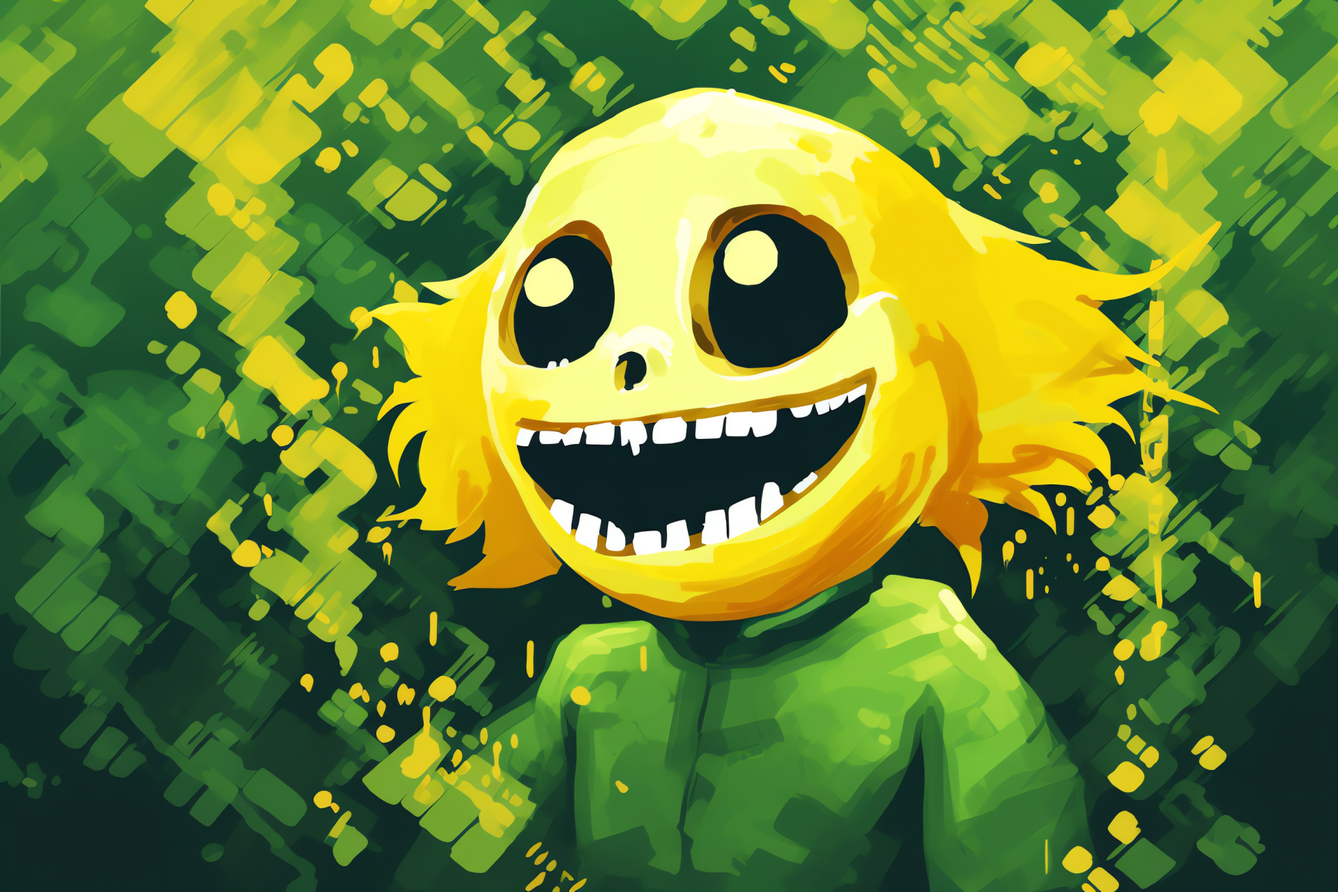 Alphys character, Undertale game universe, Inquisitive reptilian, Spectacled appearance, Game scene, HD Desktop Wallpaper