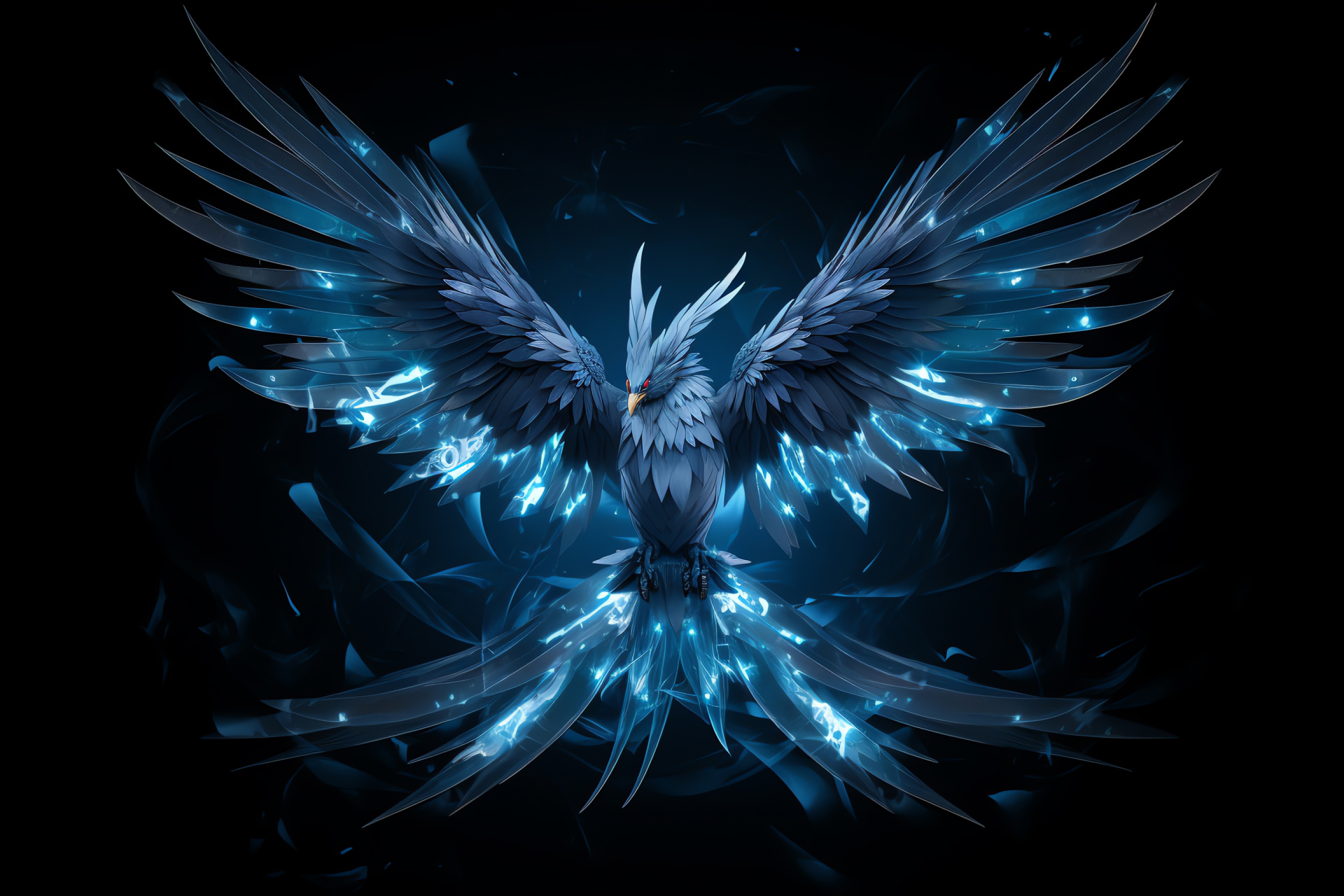 Articuno majestic appearance, Ice Pokmon, Cobalt plumage, Noble glance, Calm demeanor, HD Desktop Wallpaper