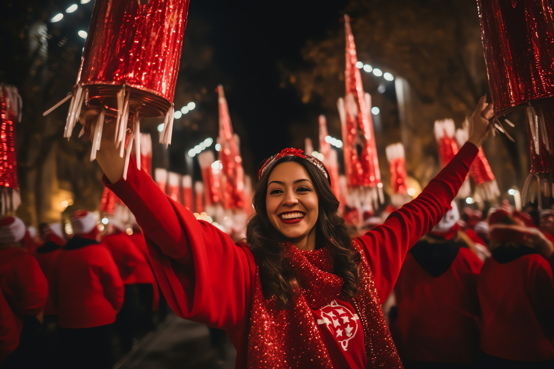 Catalonia's festive season, renowned Gothic church, Barcelona holiday festivities, cultural parade celebrations, Spanish gastronomy, HD Desktop Wallpaper