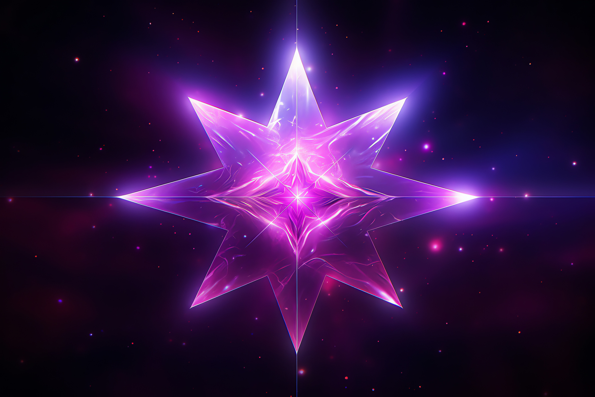 Purple Star, Stellar brilliance, Galactic hue, Space radiance, Astral glow, HD Desktop Image