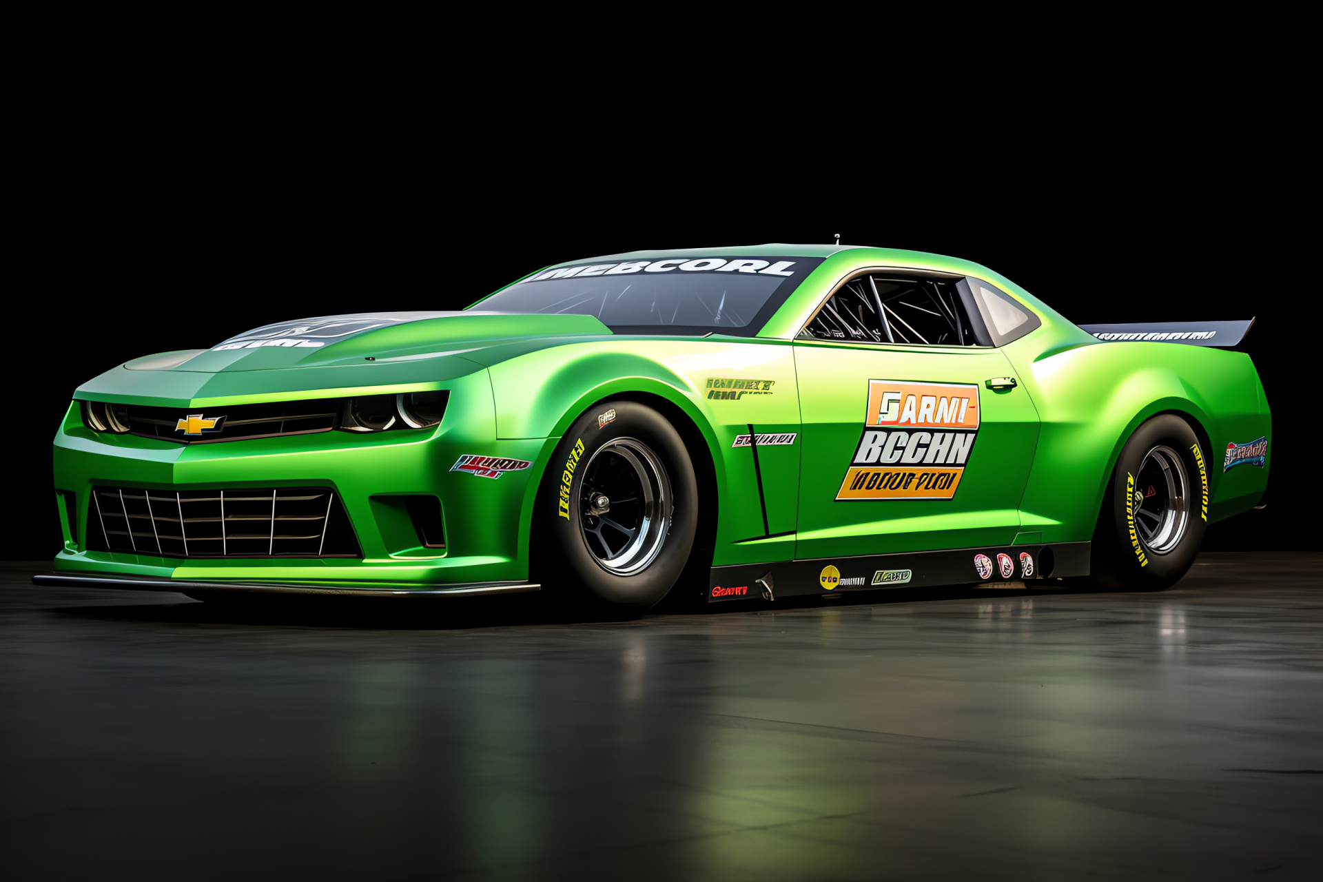 NHRA pro stock, Automotive readiness, Precision racing, Engineered speed, Solid green backdrop, HD Desktop Image