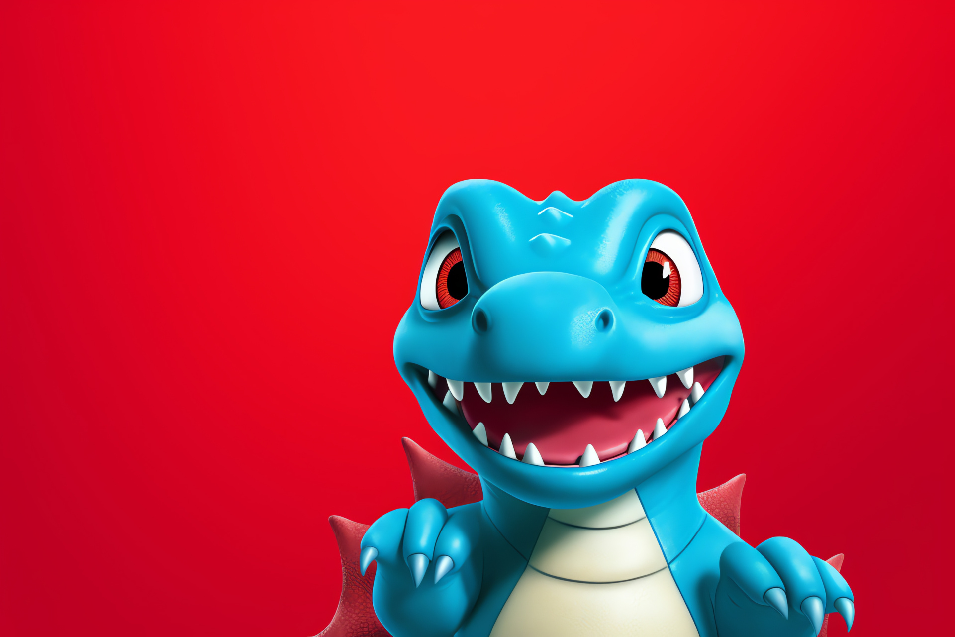 Totodile creature, Youthful Pokmon portrait, Bright-eyed expression, Flame backdrop contrast, Pokmon Trainer favorite, HD Desktop Wallpaper