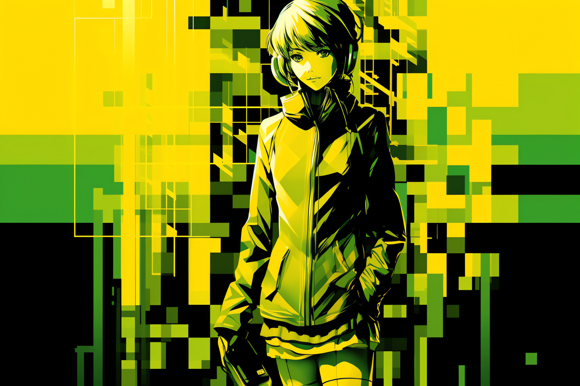 Persona 4 protagonist, Narukami's tale, Emerald sight, Stature, Assertiveness, HD Desktop Wallpaper