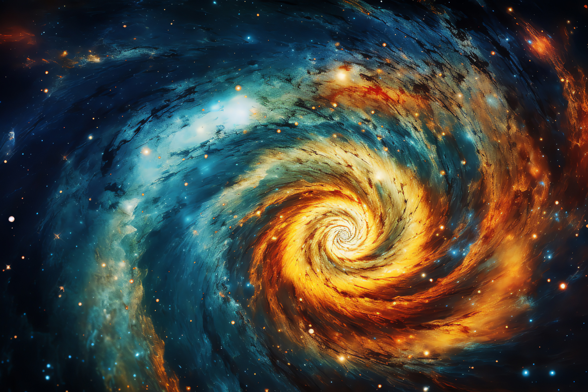 Galactic whirl, Spiral structure, Celestial observation, Intergalactic wonder, Visible universe, HD Desktop Wallpaper