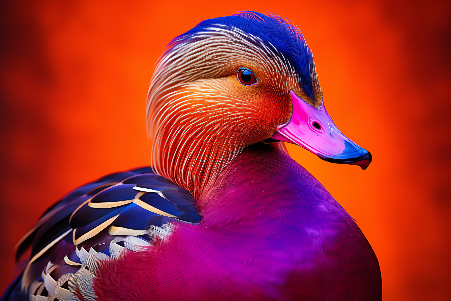 Mandarin Duck beauty, Avian species, Waterside nature, Bird watching, Wildlife appreciation, HD Desktop Image