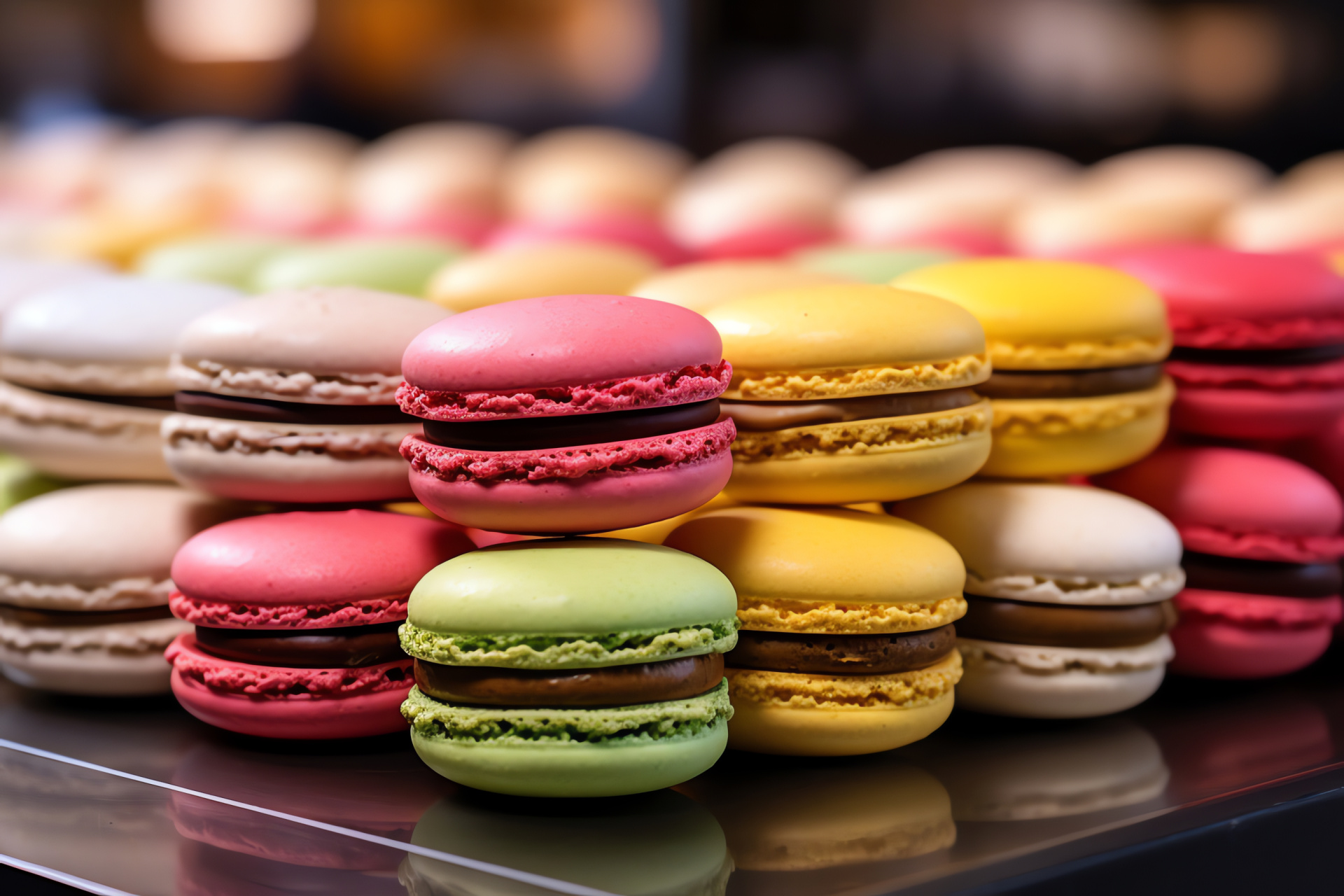 Pastry confections, French sweets, Gourmet ingredients, Colorful macarons, Sugar bliss, HD Desktop Image