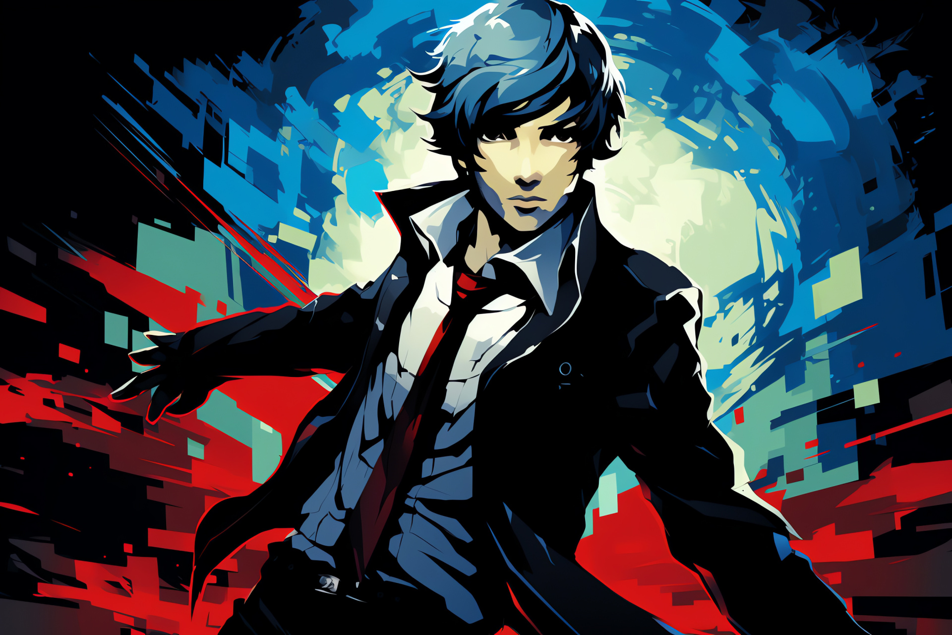 Persona 3 corridor, Tartarus labyrinth, PlayStation gaming, Protagonist journey, Dark atmosphere, HD Desktop Image