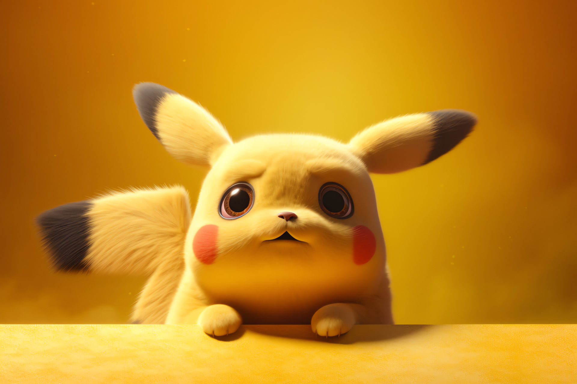 Pikachu mischievous look, Electrifying Pokmon, Yellow creature comfort, Playful cartoon icon, Pocket Monsters game, HD Desktop Wallpaper