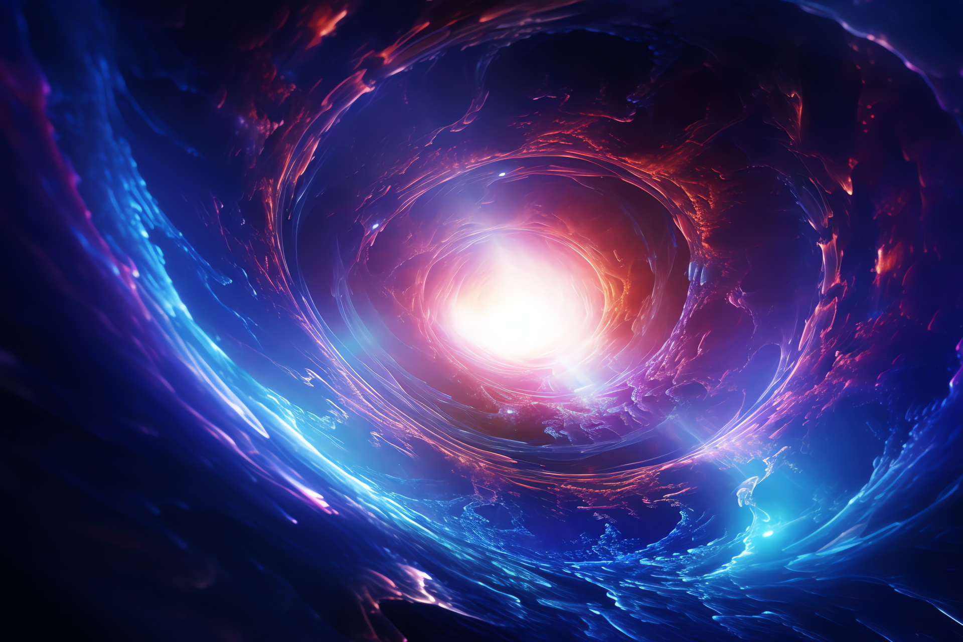 Vortex visualization, Electric space hue, Wide cosmos scene, Neon astral fabric, Intense space spectrum, HD Desktop Wallpaper