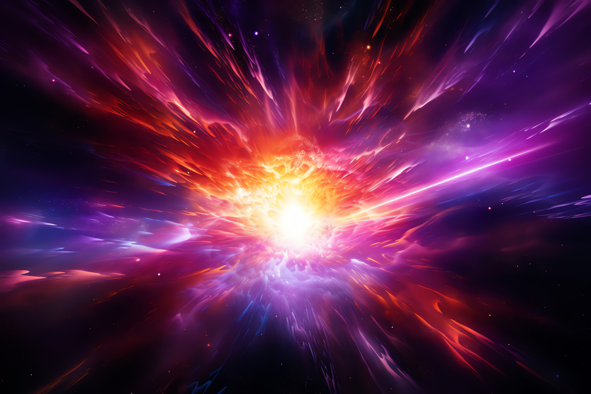 Supernova chromatic effect, Space spectacle, Cosmic dust presence, Galactic gas, Interstellar vibrancy, HD Desktop Image