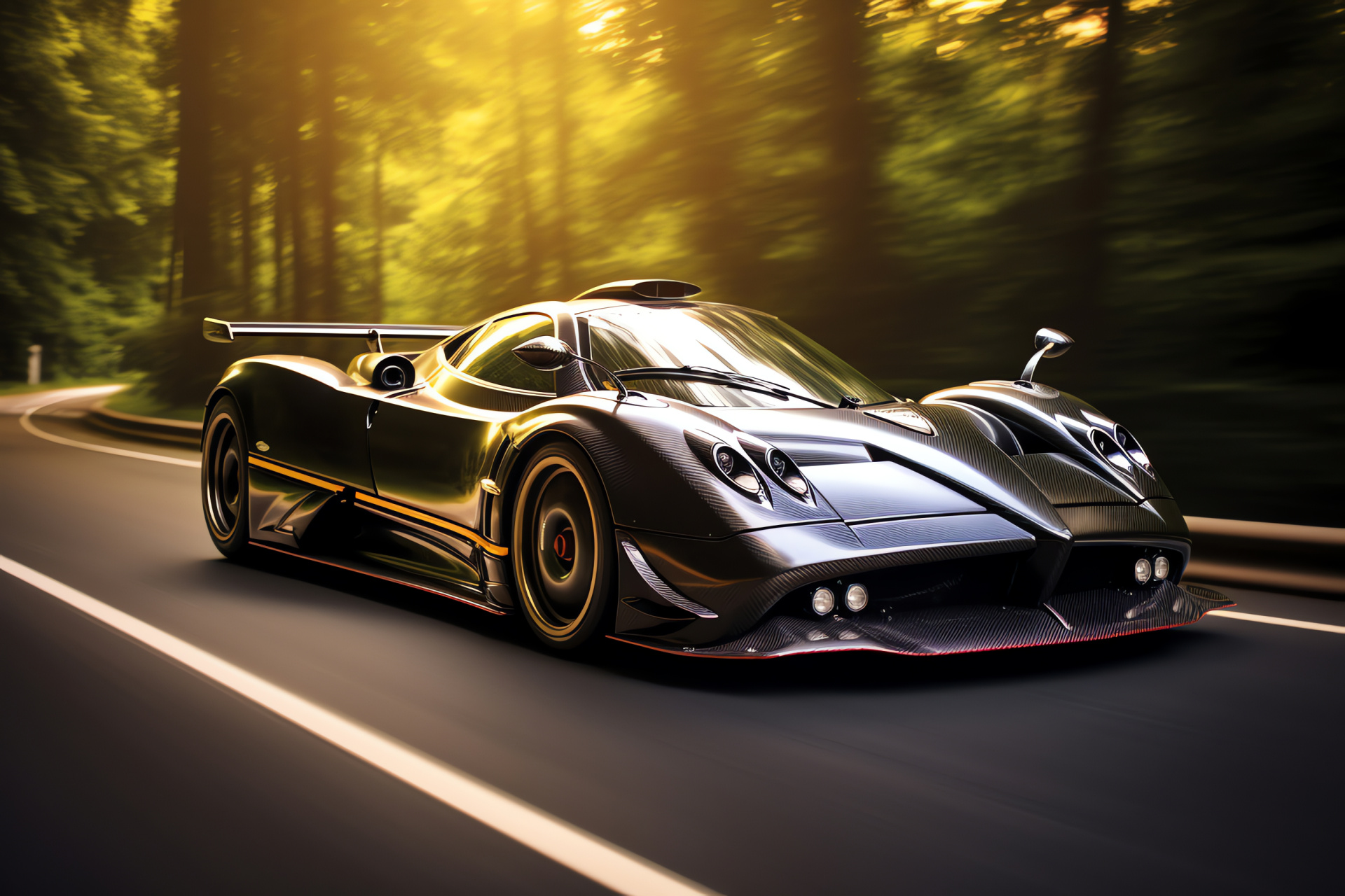 Pagani Zonda F, Circuit dynamics, Motorsport action, High-speed capability, Precision handling, HD Desktop Wallpaper