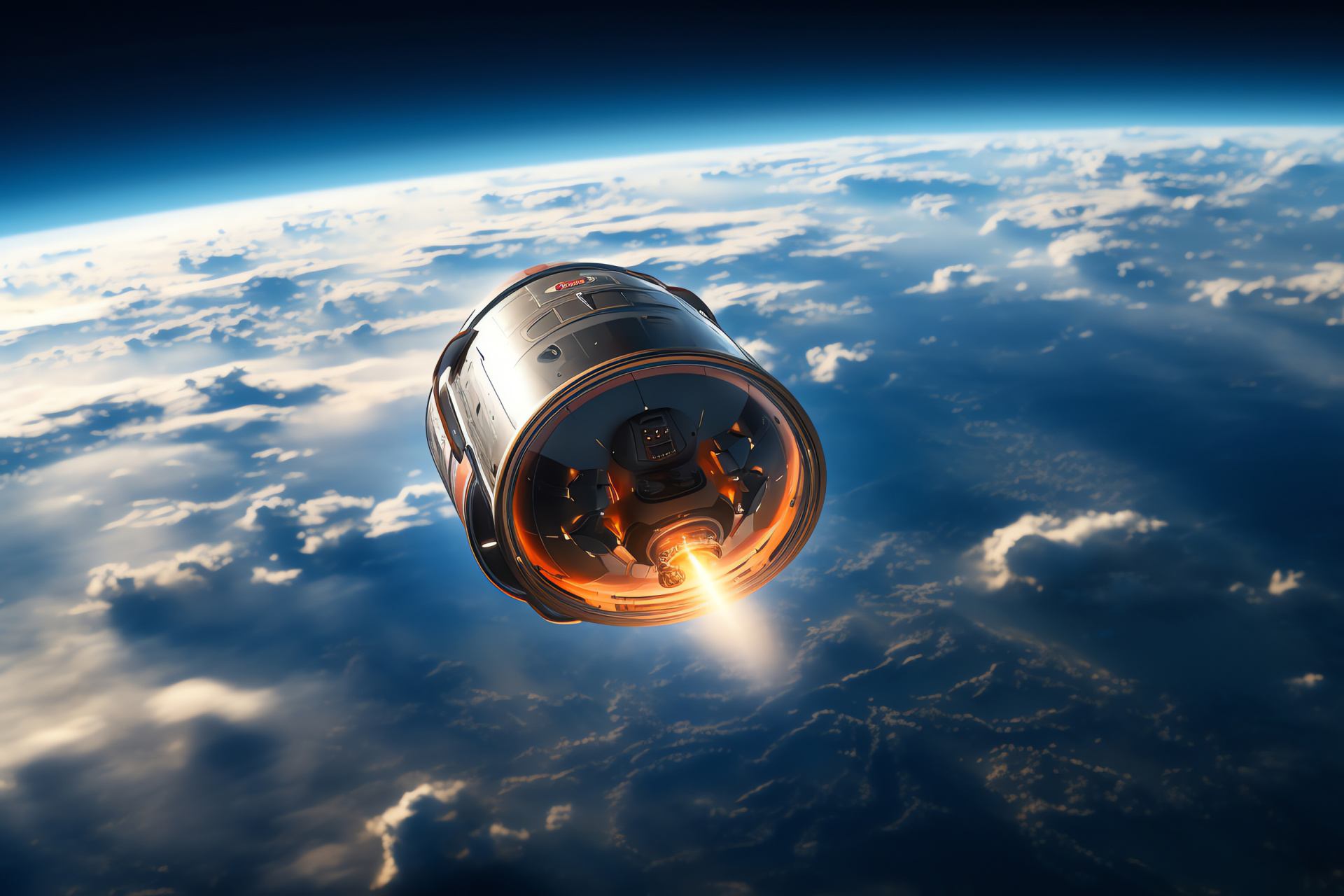 Atmospheric reentry vehicle, Heat shield engineering, Spaceflight capsule, Protective shell, Reentry inferno, HD Desktop Image