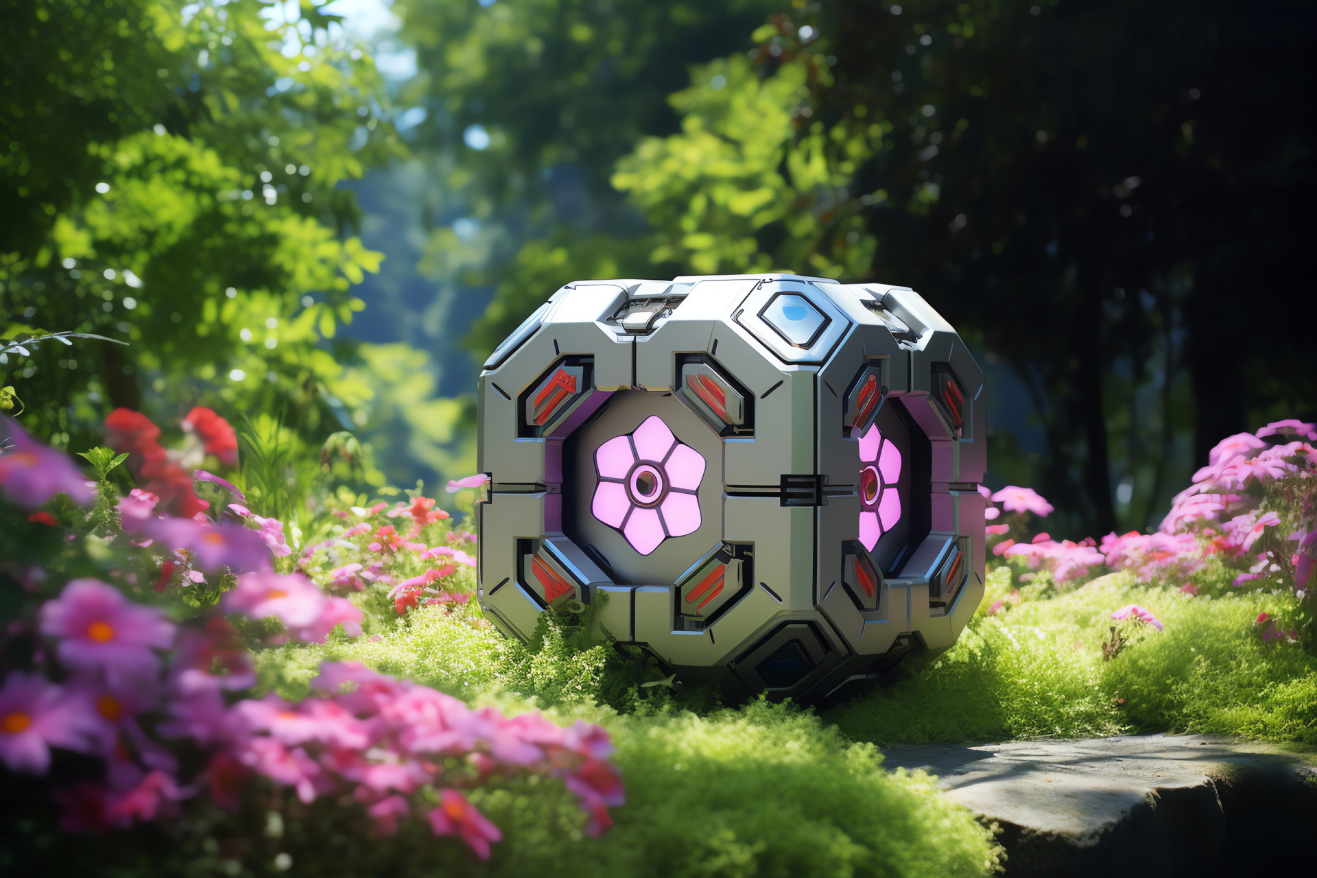 Portal, Companion Cube, Video games, Computer entertainment, Portal series, HD Desktop Image