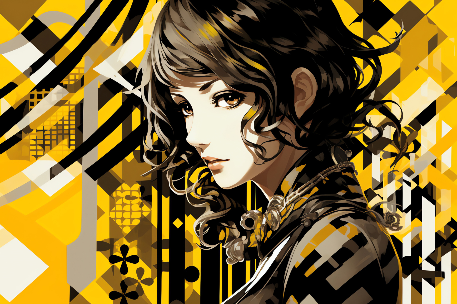 Persona 4 Golden Marie, Hollow Forest poet, Velvet Room enigma, Monochromatic visual, JRPG Vita background, HD Desktop Image