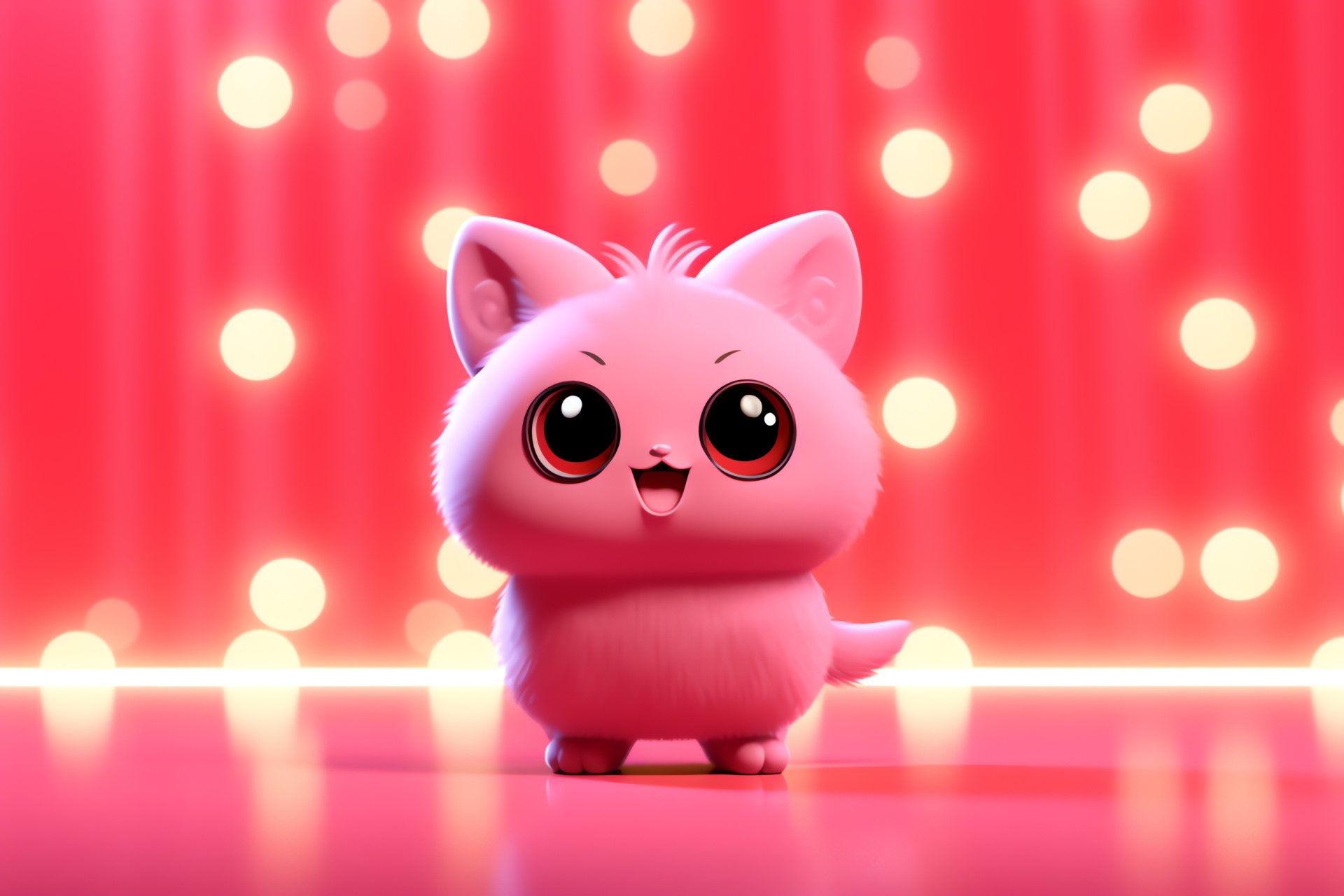 Cherubic Jigglypuff, Magic-user species, Spherical shape, Enticing azure eyes, Plush crest detail, HD Desktop Wallpaper