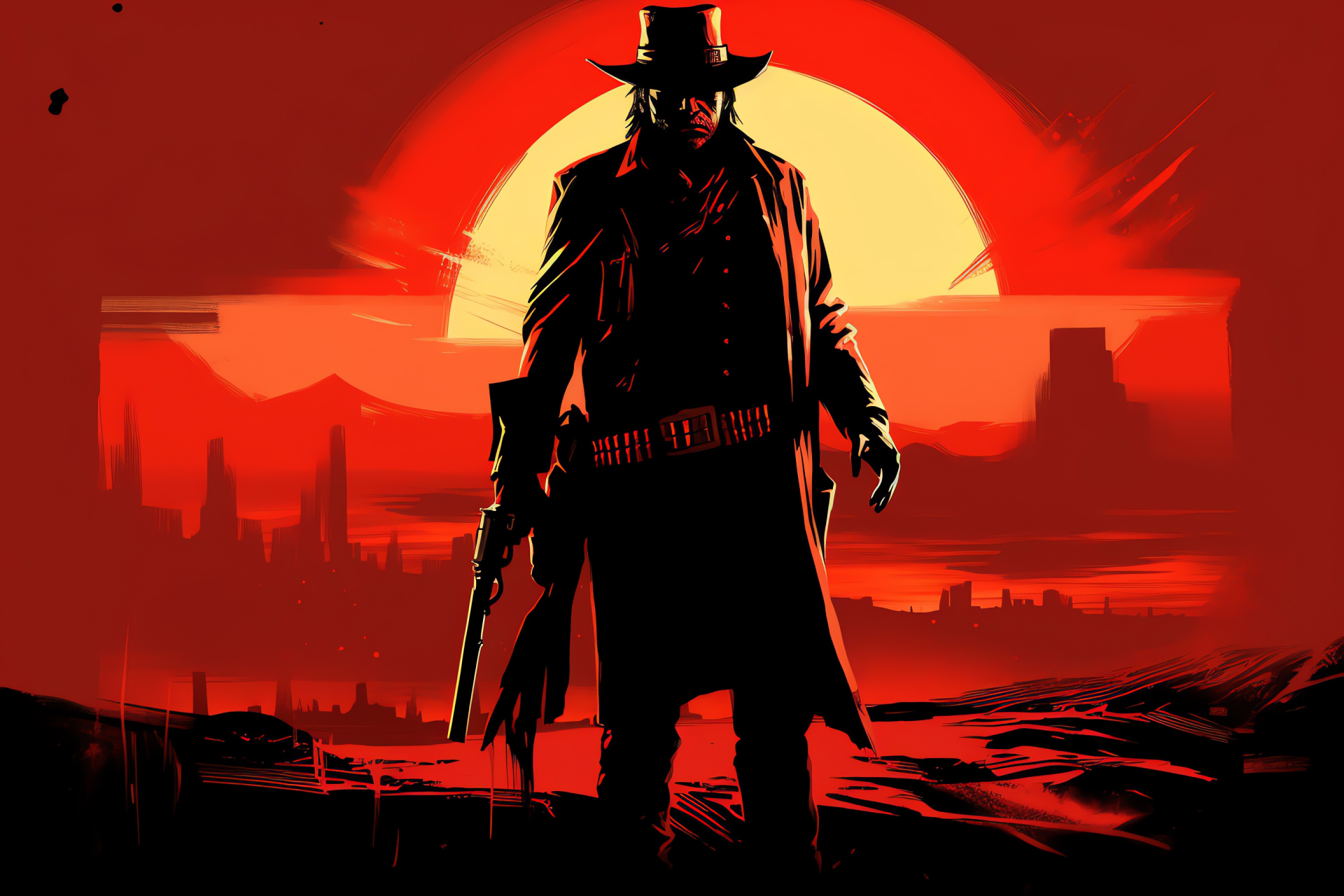 Red Dead Redemption villain, Micah Bell, Stealthy antagonist, Menacing presence, Western genre, HD Desktop Wallpaper