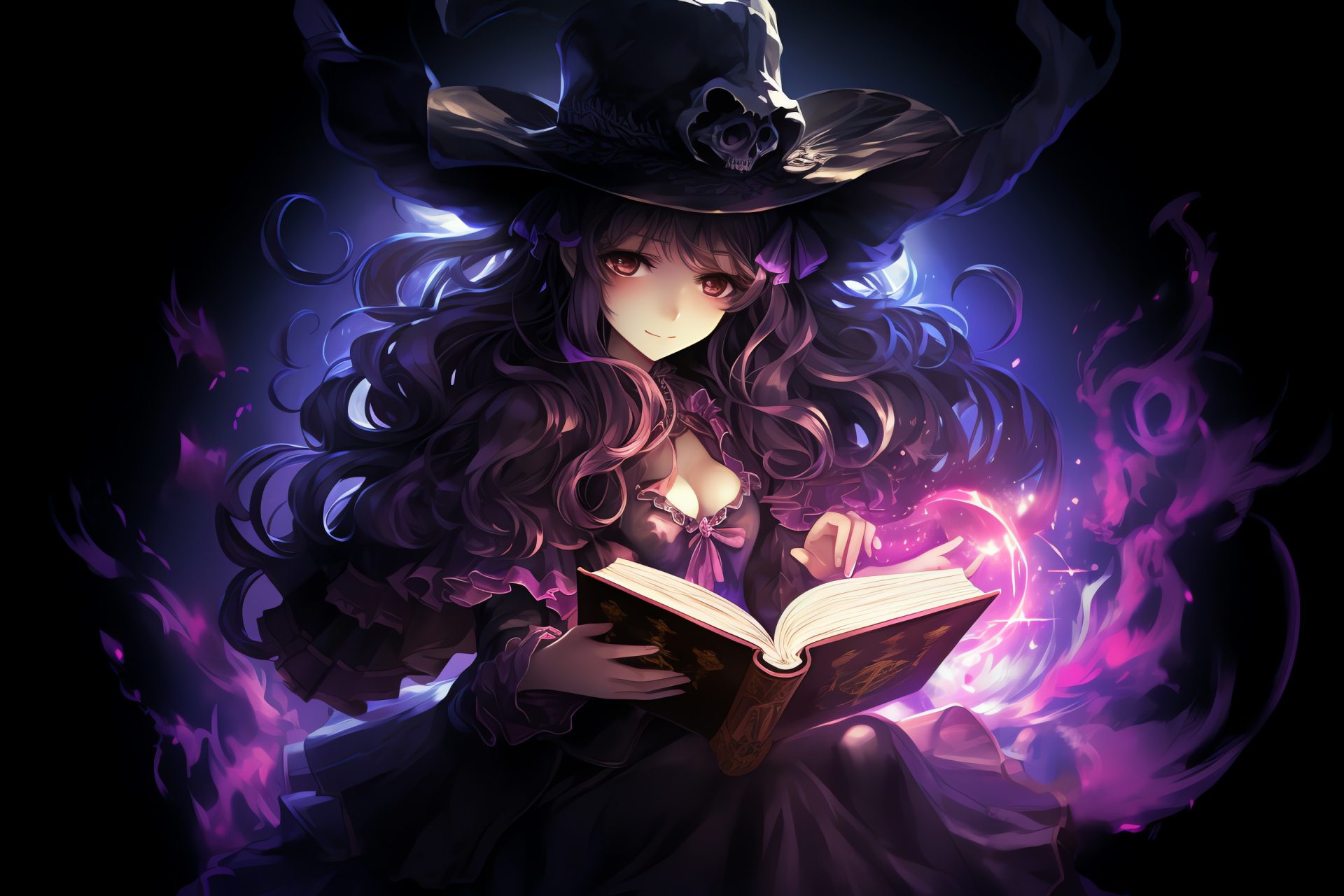 Patchouli Knowledge, Arcane scholar, Magical tomes, Mystic librarian, Voile Archive, HD Desktop Image