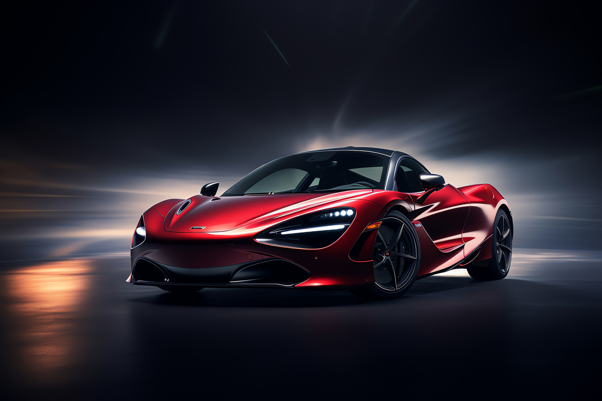 McLaren 720S elegance, Sports car allure, High-end performance, Sophisticated red paint, Automotive excellence, HD Desktop Wallpaper