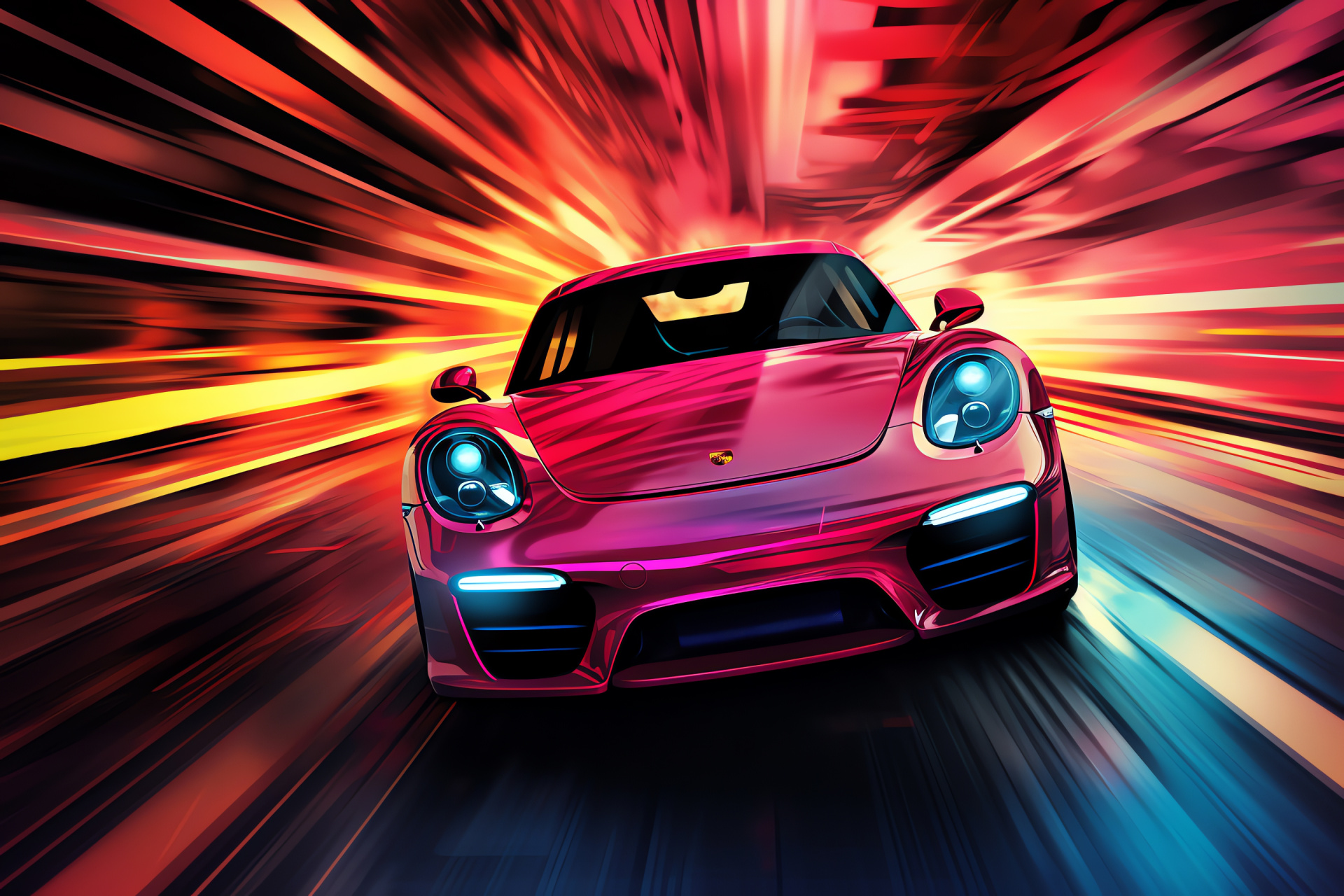 Racing video game challenge, Exotic car Porsche, Competitive blacklist, High-speed gameplay, Digital racing art, HD Desktop Wallpaper