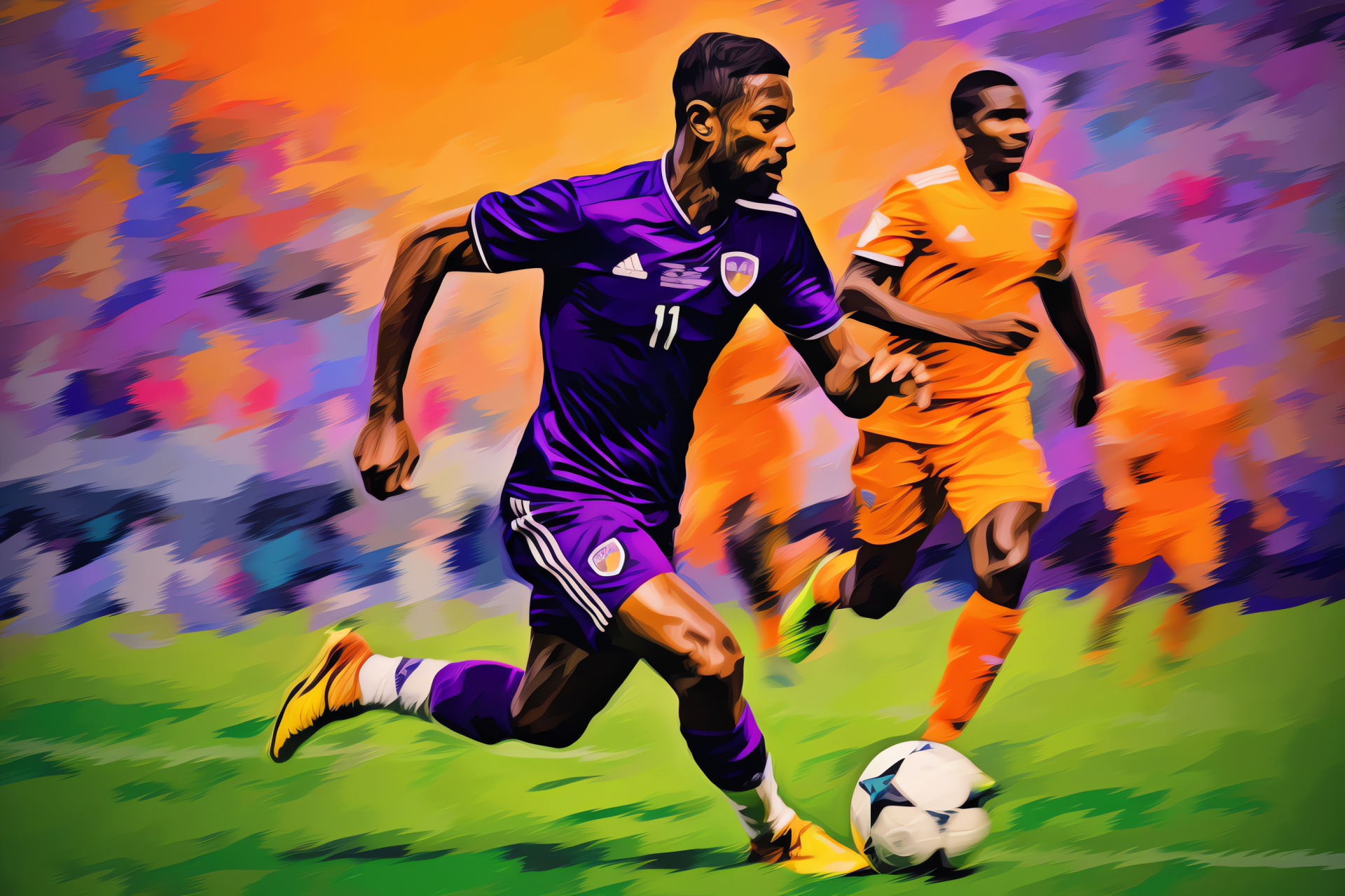 Orlando City Soccer Club, Nani, Exploria Stadium, purple uniforms, Major League Soccer, HD Desktop Wallpaper